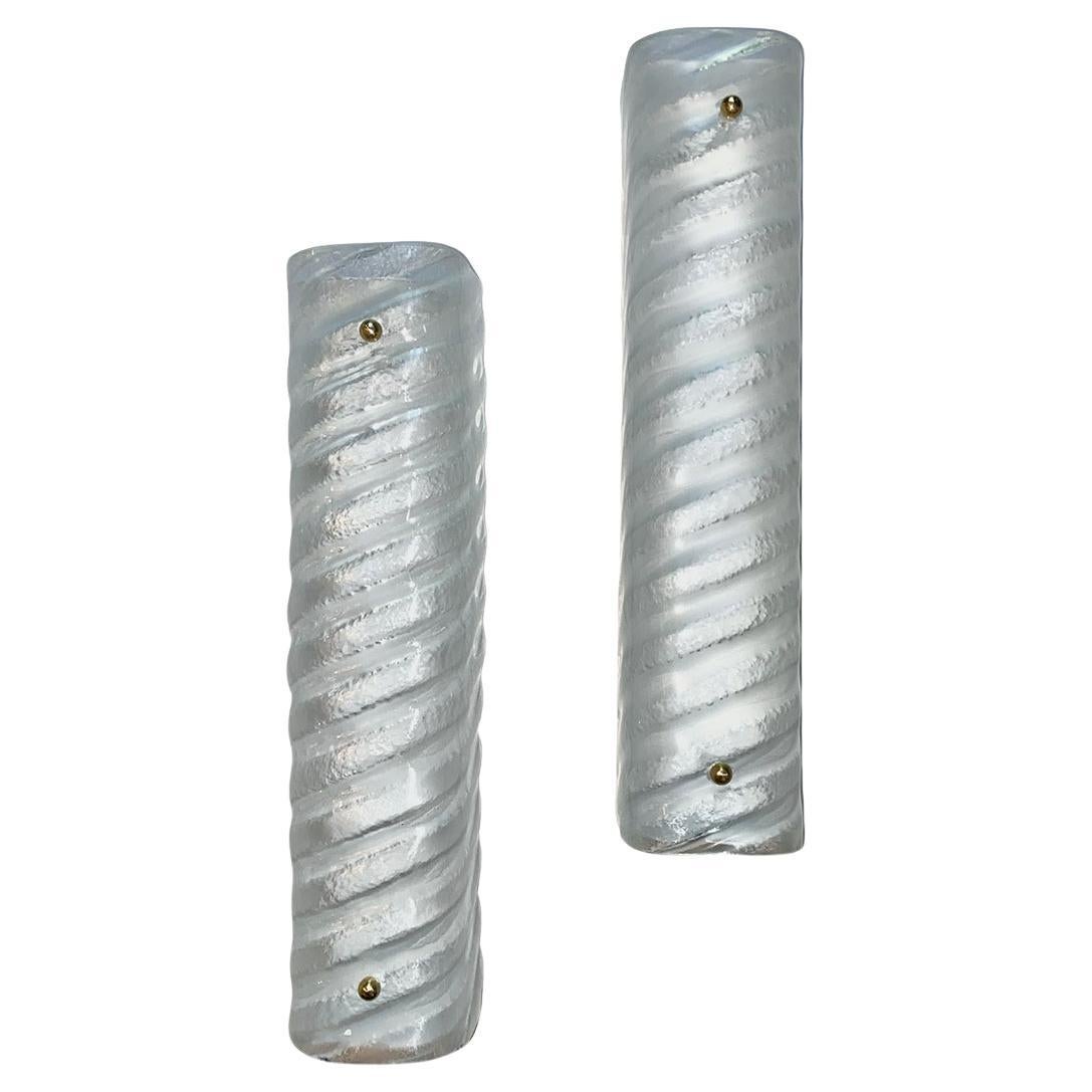 Set of Swedish Molded Glass Sconces, Sold per pair