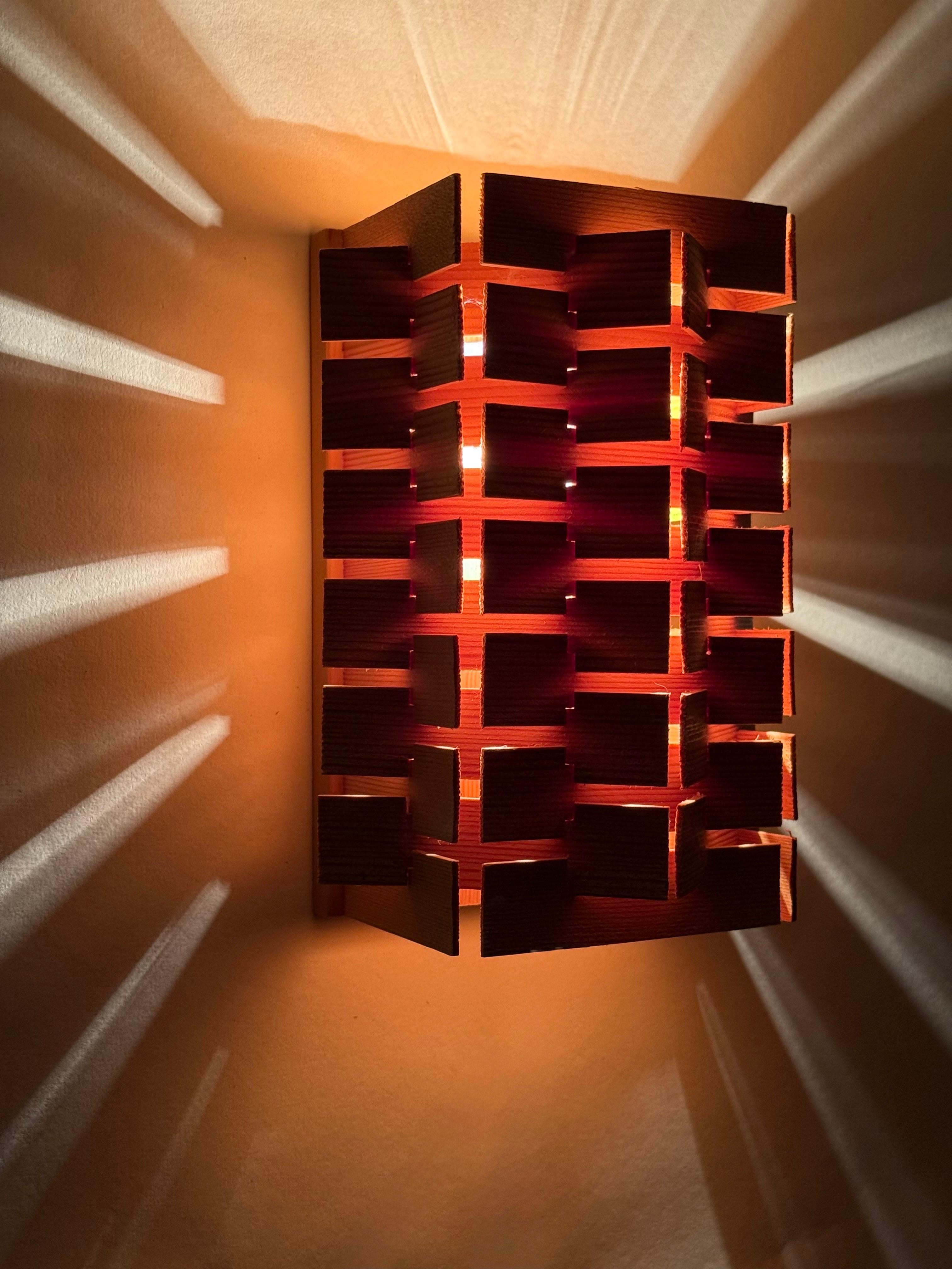 Ensemble d'appliques en pin suédois des années 1970 en vente 2