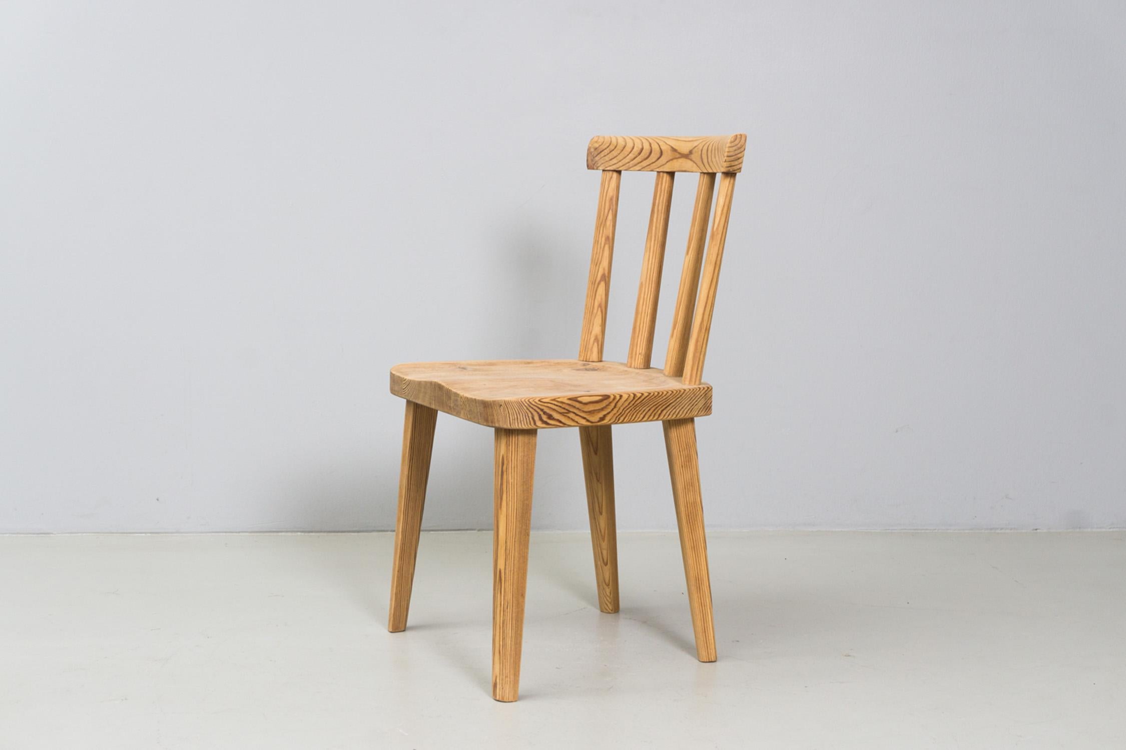 Set of Swedish Pine Wood Chairs, 'Uto' by Axel Einar Hjorth, 1930 1