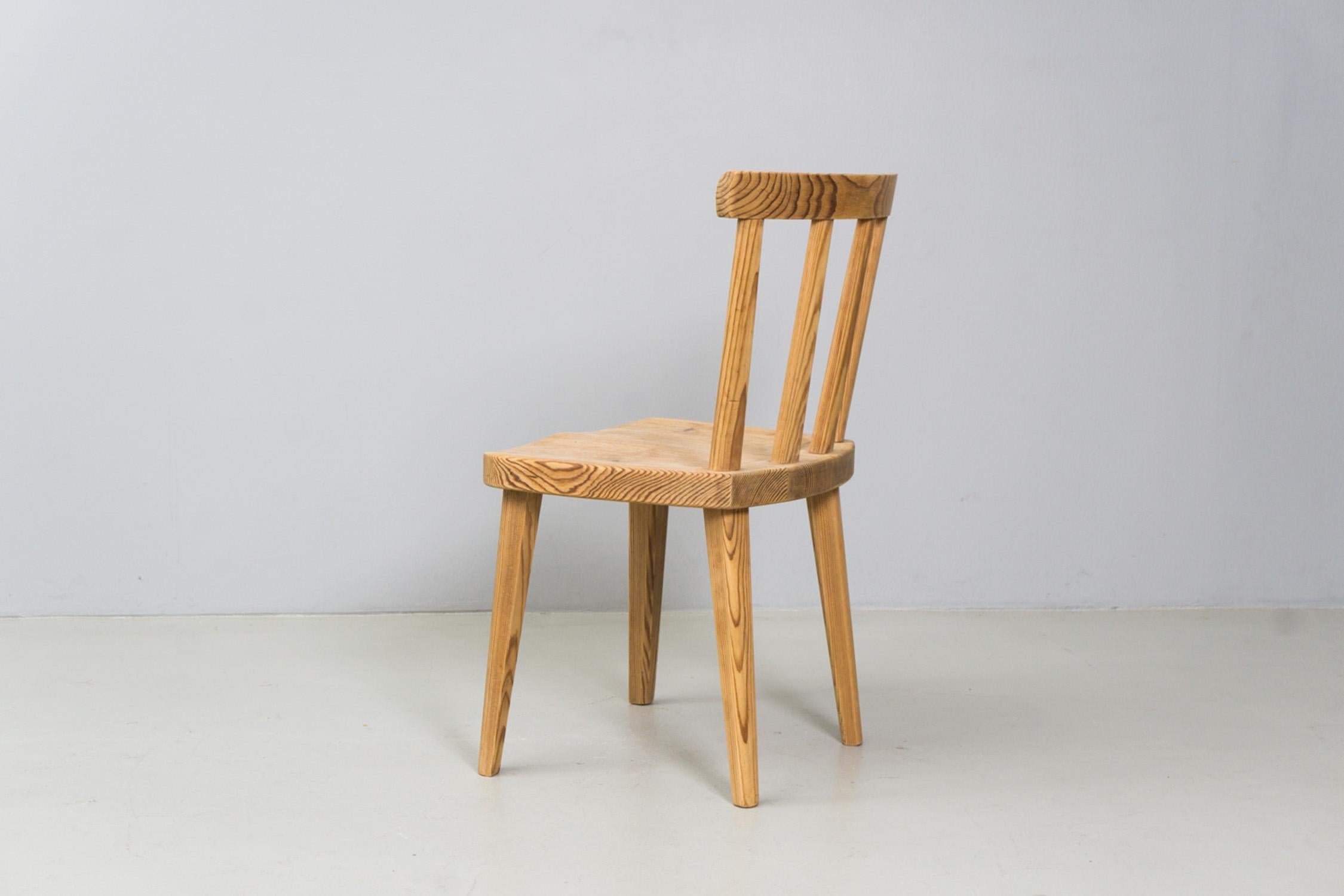 Set of Swedish Pine Wood Chairs, 'Uto' by Axel Einar Hjorth, 1930 2