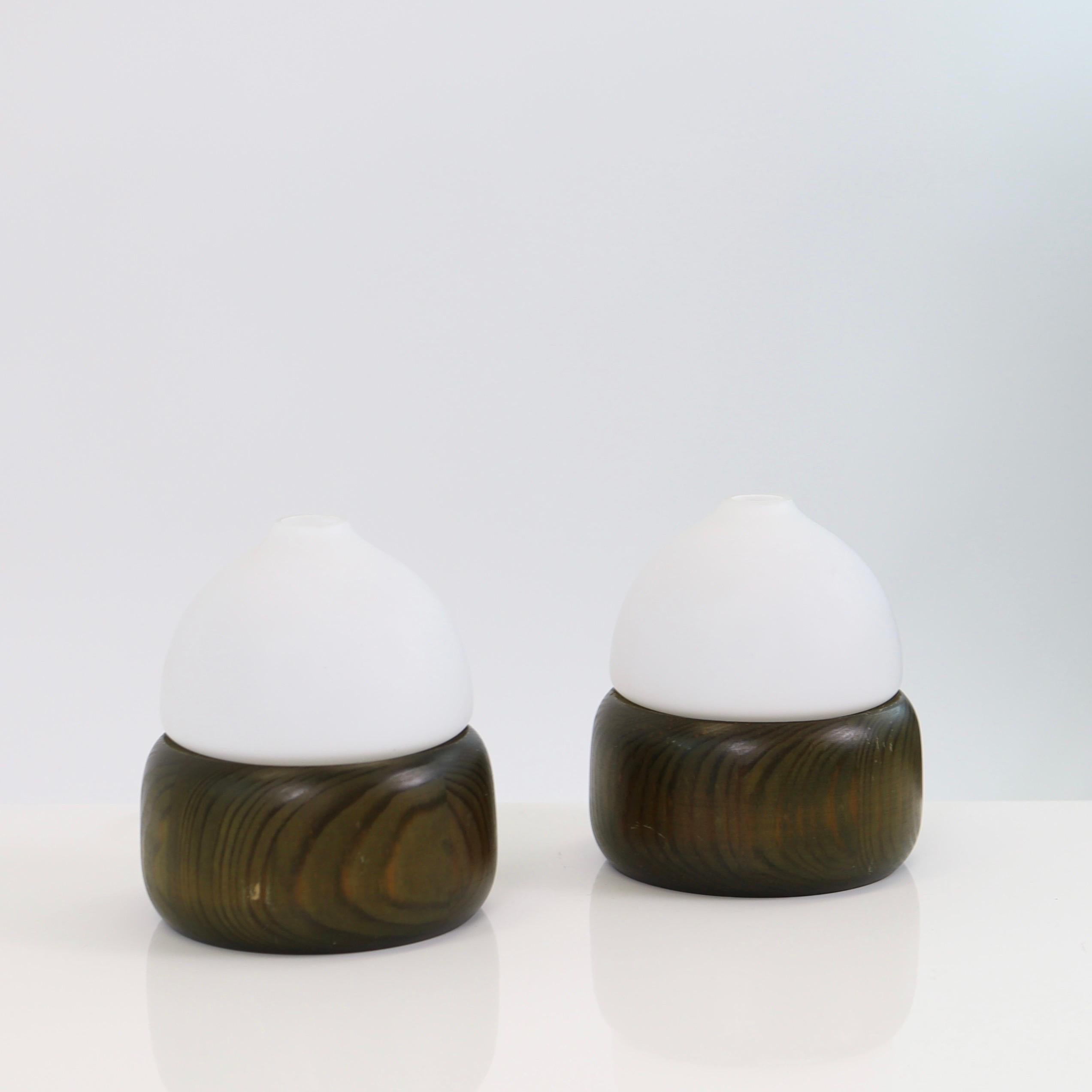 Set of Swedish Pine Wood Night Lamps by Aneta, Sweden, 1970s For Sale 3