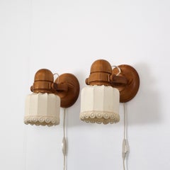 Ensemble d'appliques suédoises en bois de pin par Markslöjd, Suède, années 1980