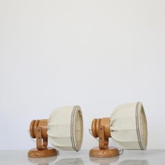 Set of Swedish Pine Wood Sconces by Solbackens Svarveri, Sweden, 1980s