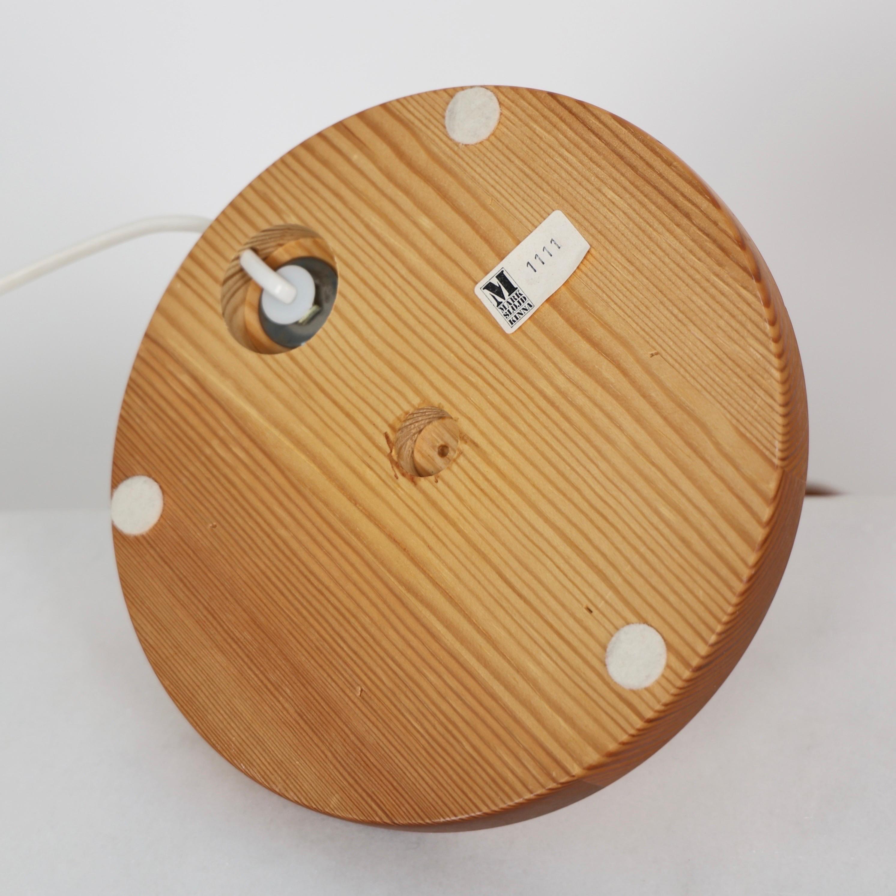 Ensemble de lampes de table en bois de pin suédois par Markslöjd, Suède, années 1980 en vente 5