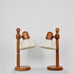 Set di lampade da tavolo svedesi in Wood di Markslöjd, Svezia, anni '1980