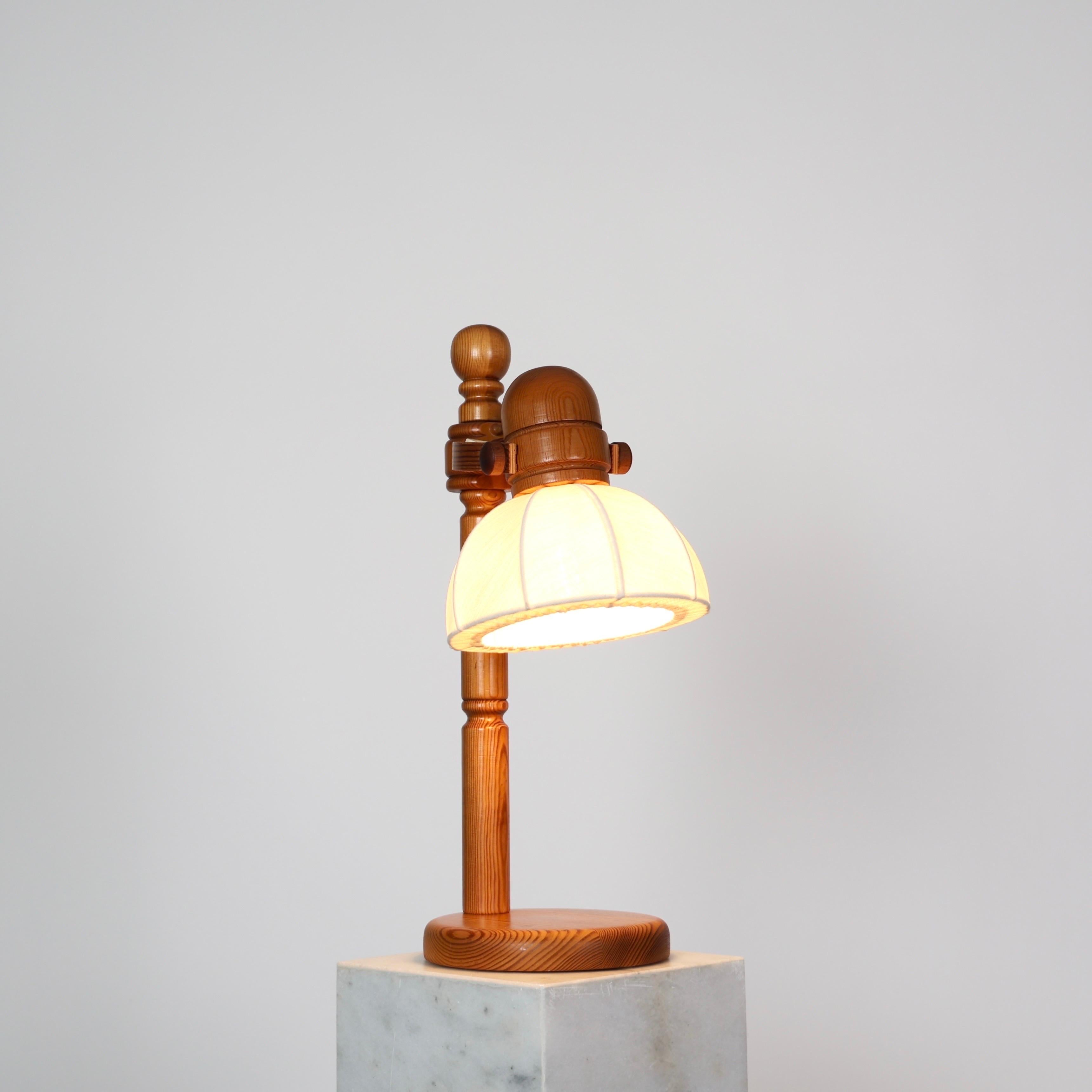 Ensemble de lampes de table en bois de pin suédois par Markslöjd, Suède, années 1980 en vente 2