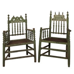 Set of Swiss Provincial Armchairs