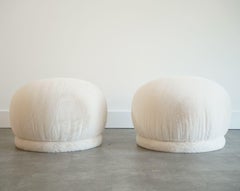 Set of Swivel Poufs Ottomans by Directional, 1970s