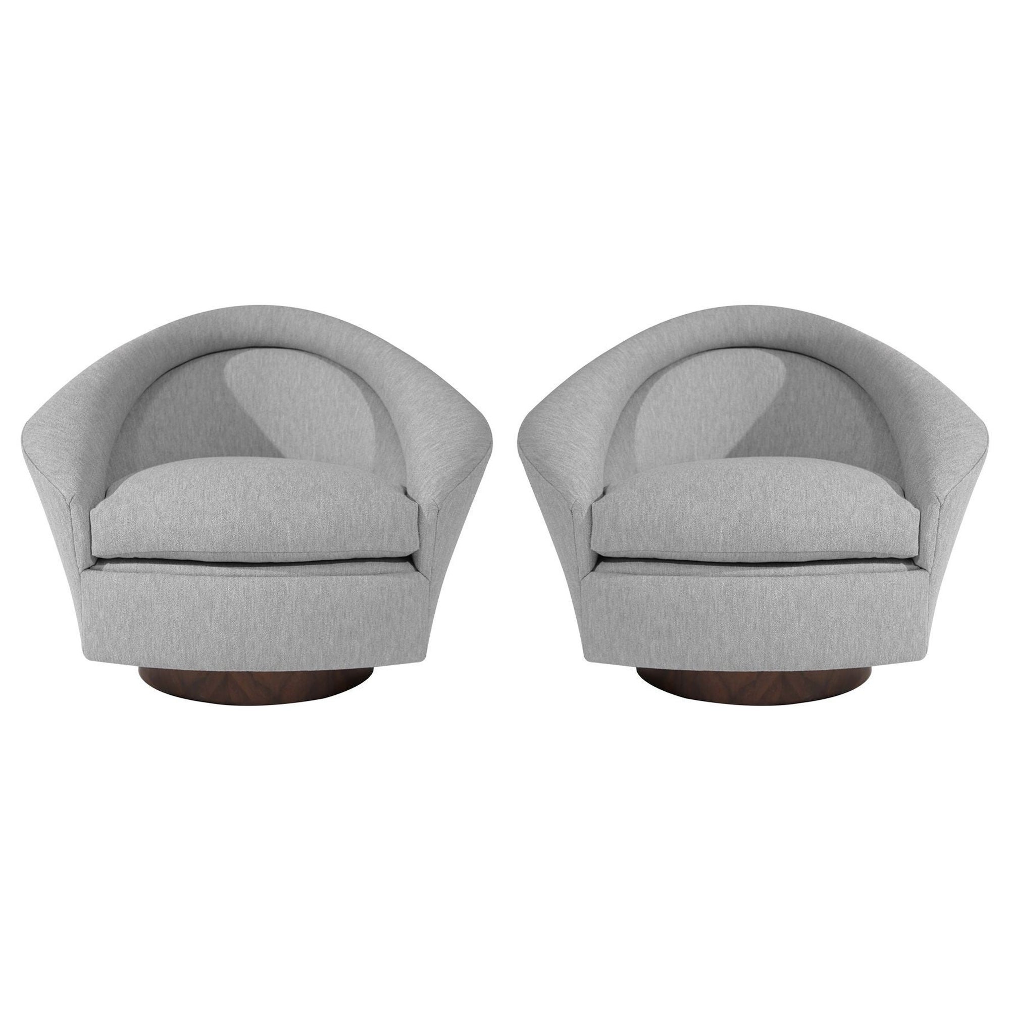 Set of Swivel Tilt Lounge Chairs by Adrian Pearsall, C. 1950s