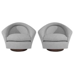 Set of Swivel Tilt Lounge Chairs by Adrian Pearsall, C. 1950s