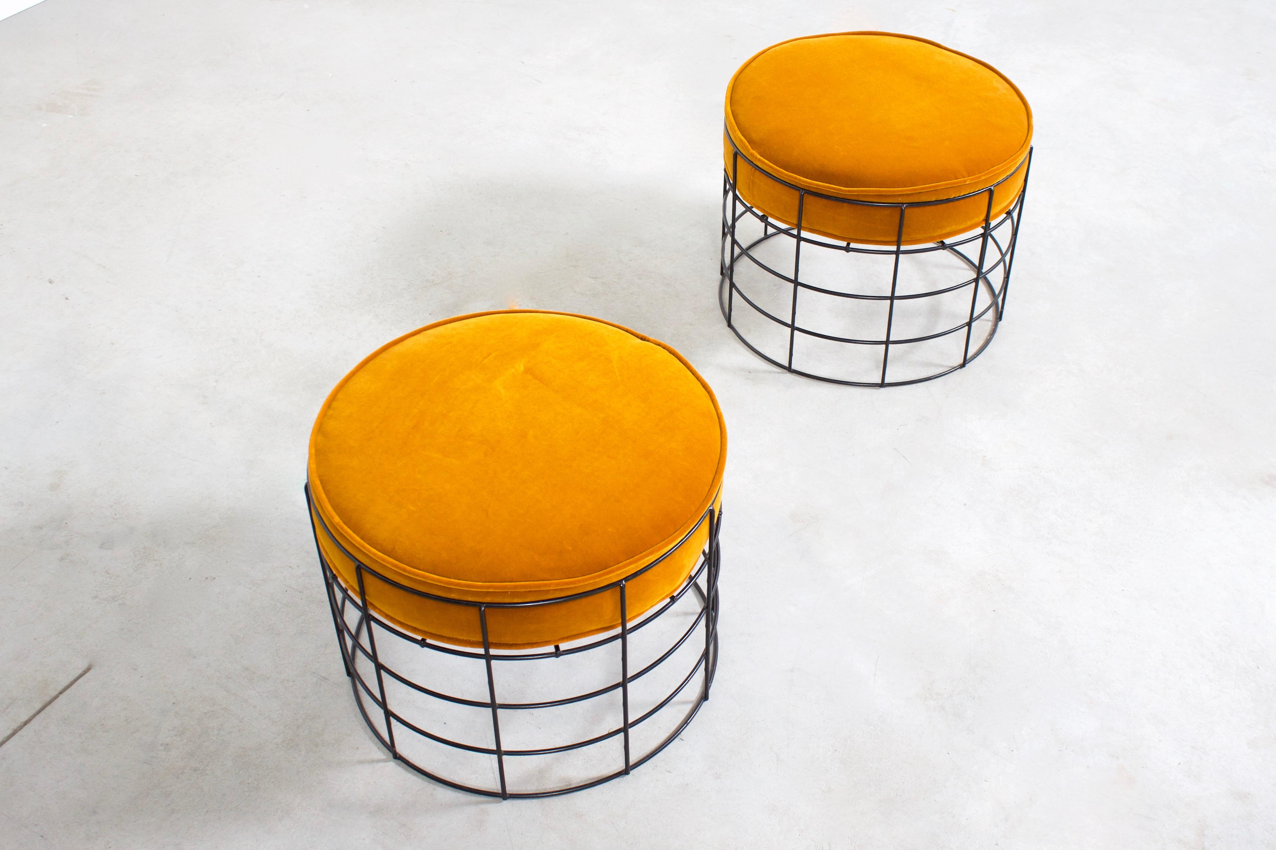 Space Age Set of T1 Wire Stools by Verner Panton, 1959