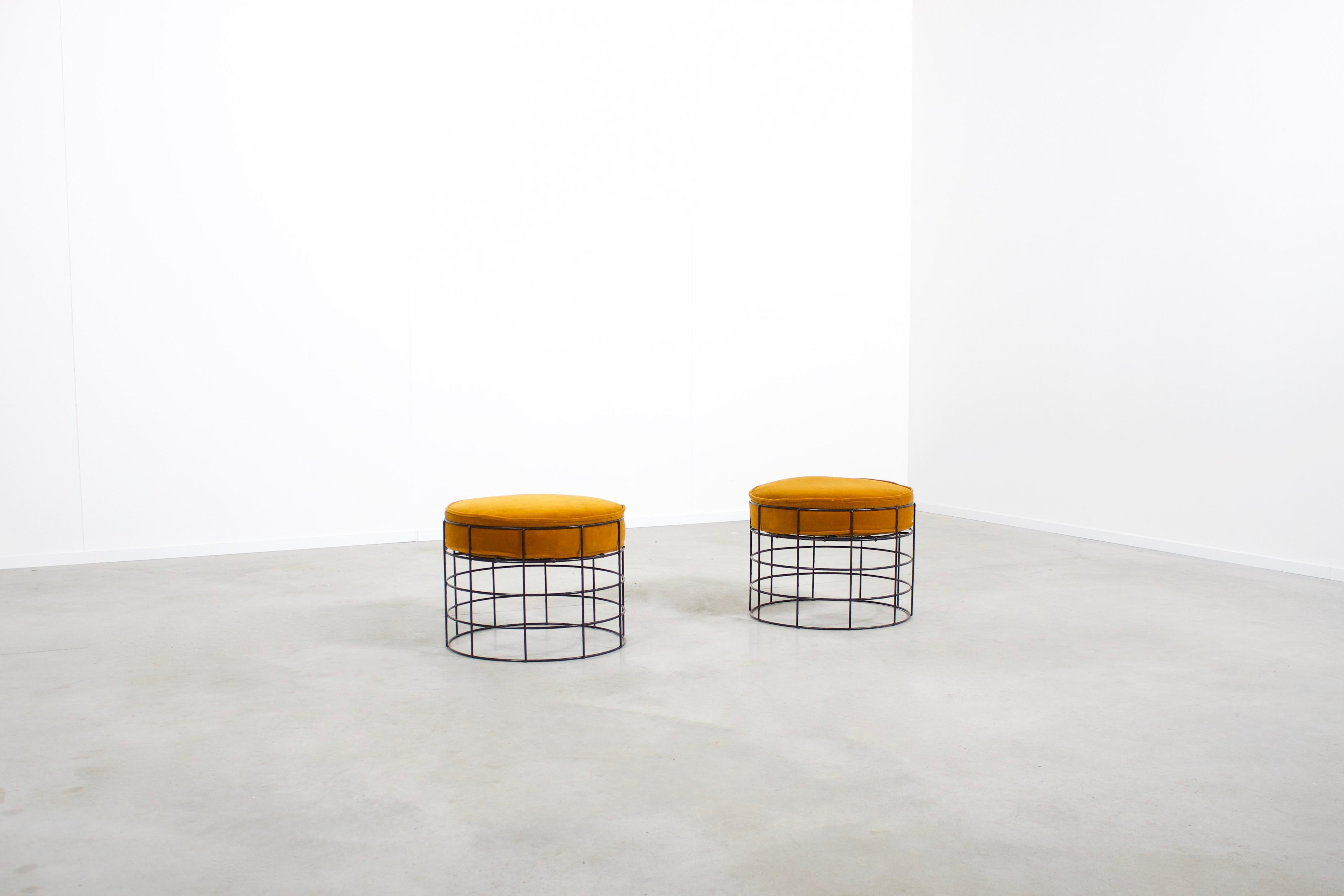 Set of T1 Wire Stools by Verner Panton, 1959 In Excellent Condition In Echt, NL