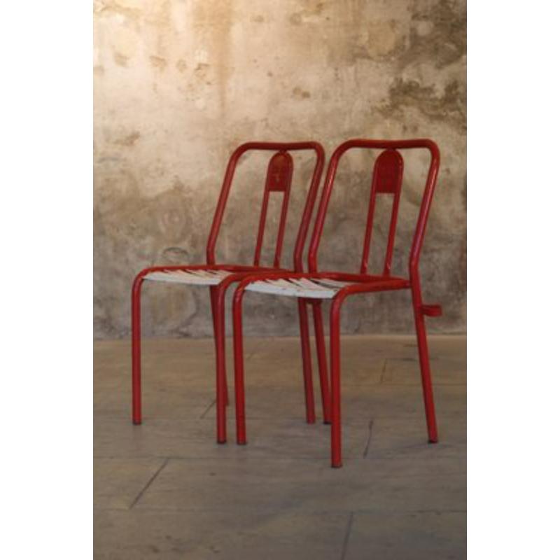 20ième siècle Ensemble de chaises savoyardes T4 de Tolix en vente