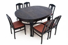 Set of Table and 6 chairs, Art Nouveau, Poland, circa 1930