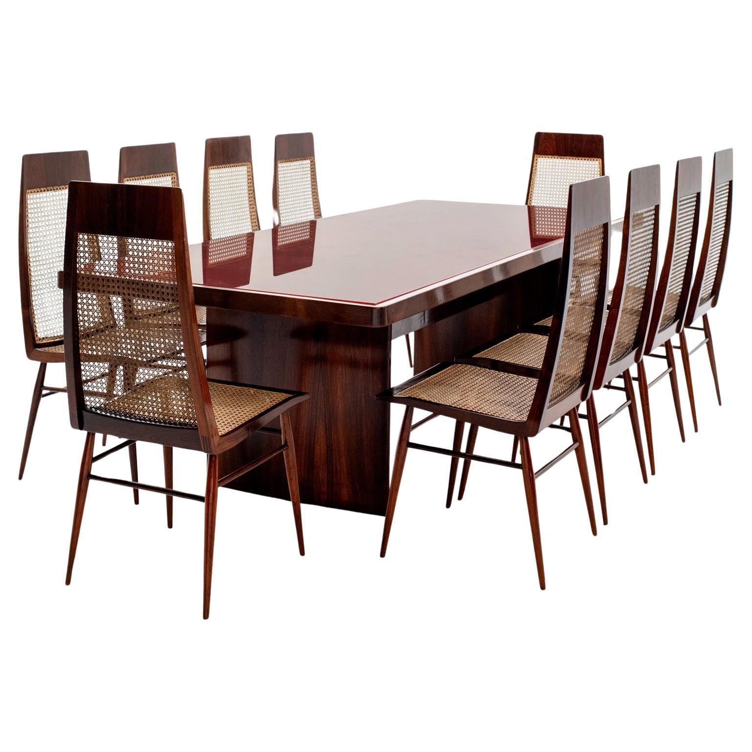 Set of Table and Chairs by Joaquim Tenreiro, Mid-Century Modern, 1935-1949
