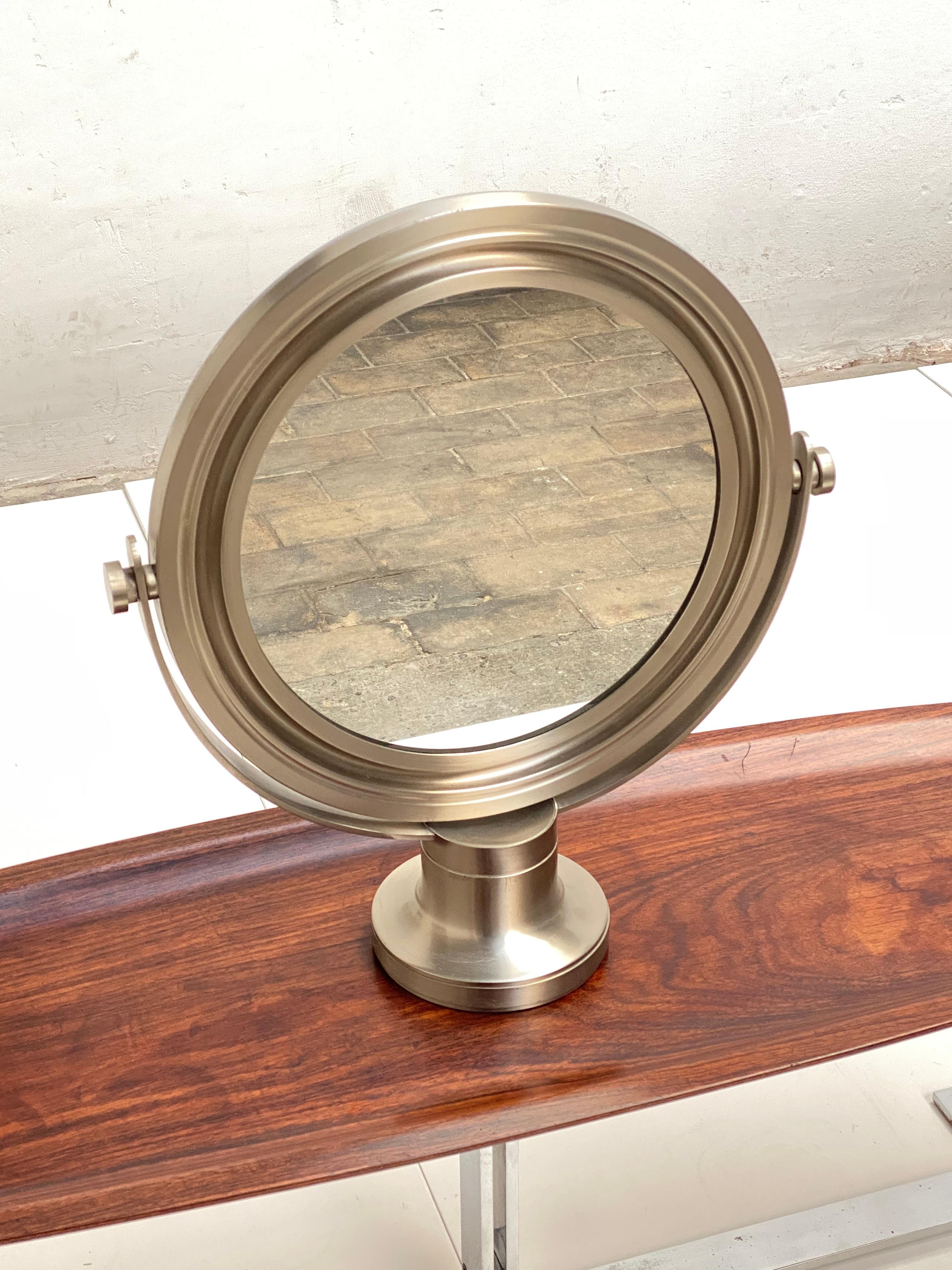 Brushed Set of Table and Wall Mirror 