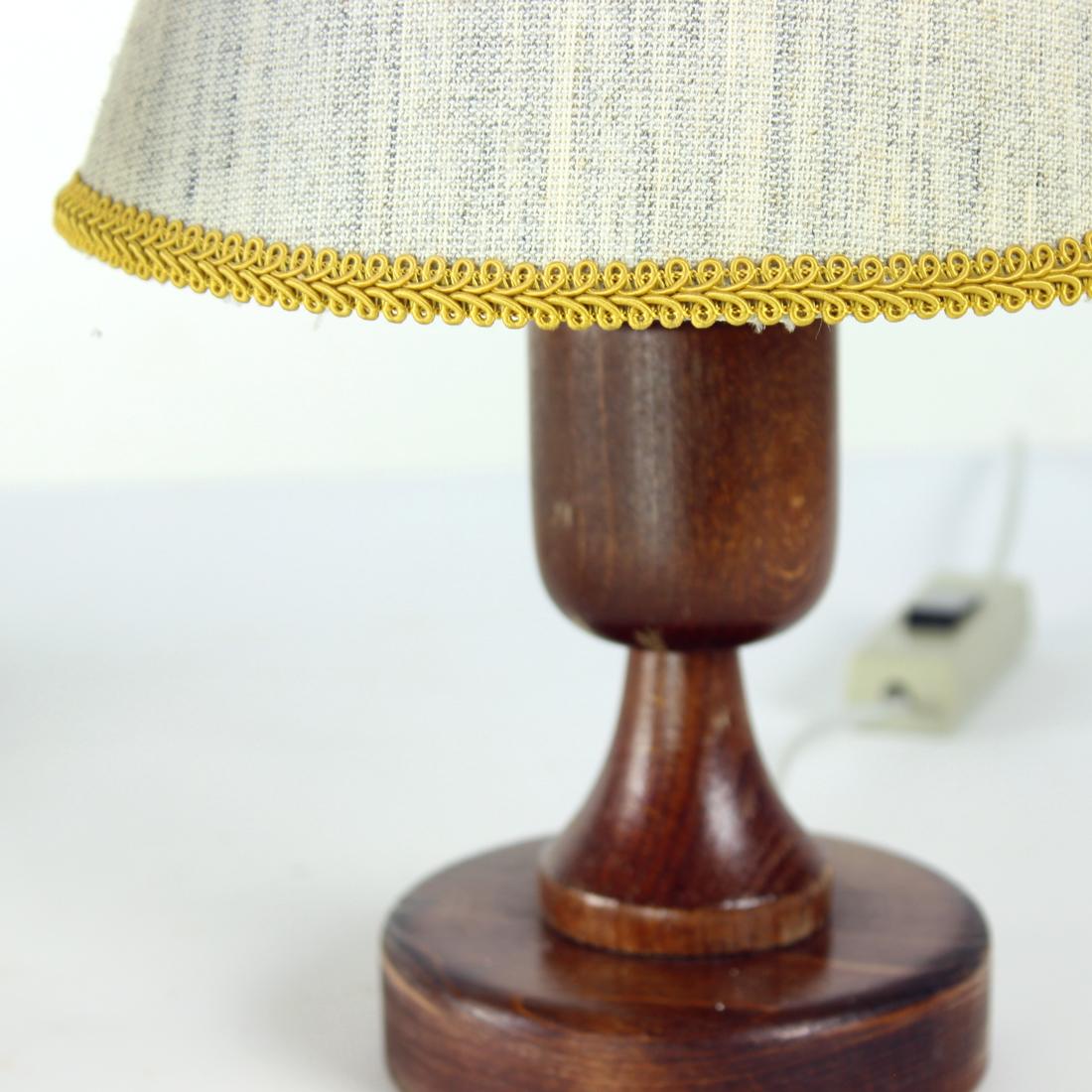 Fabric Set Of Table Lamps, Czechoslovakia 1960s For Sale