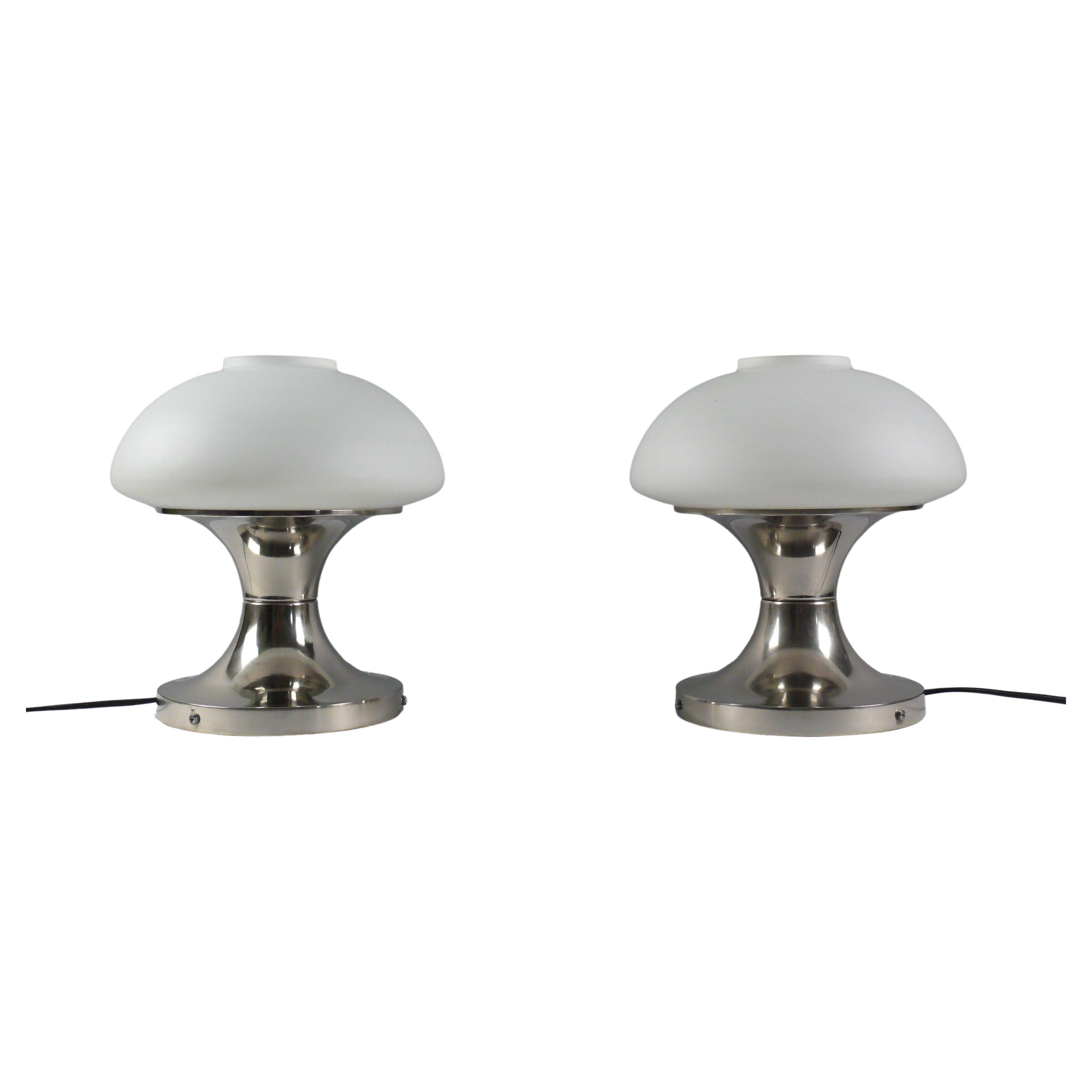 Set of Table Lamps, Space Age, VEB Leuchtenbau Leipzig, East Germany, 1976