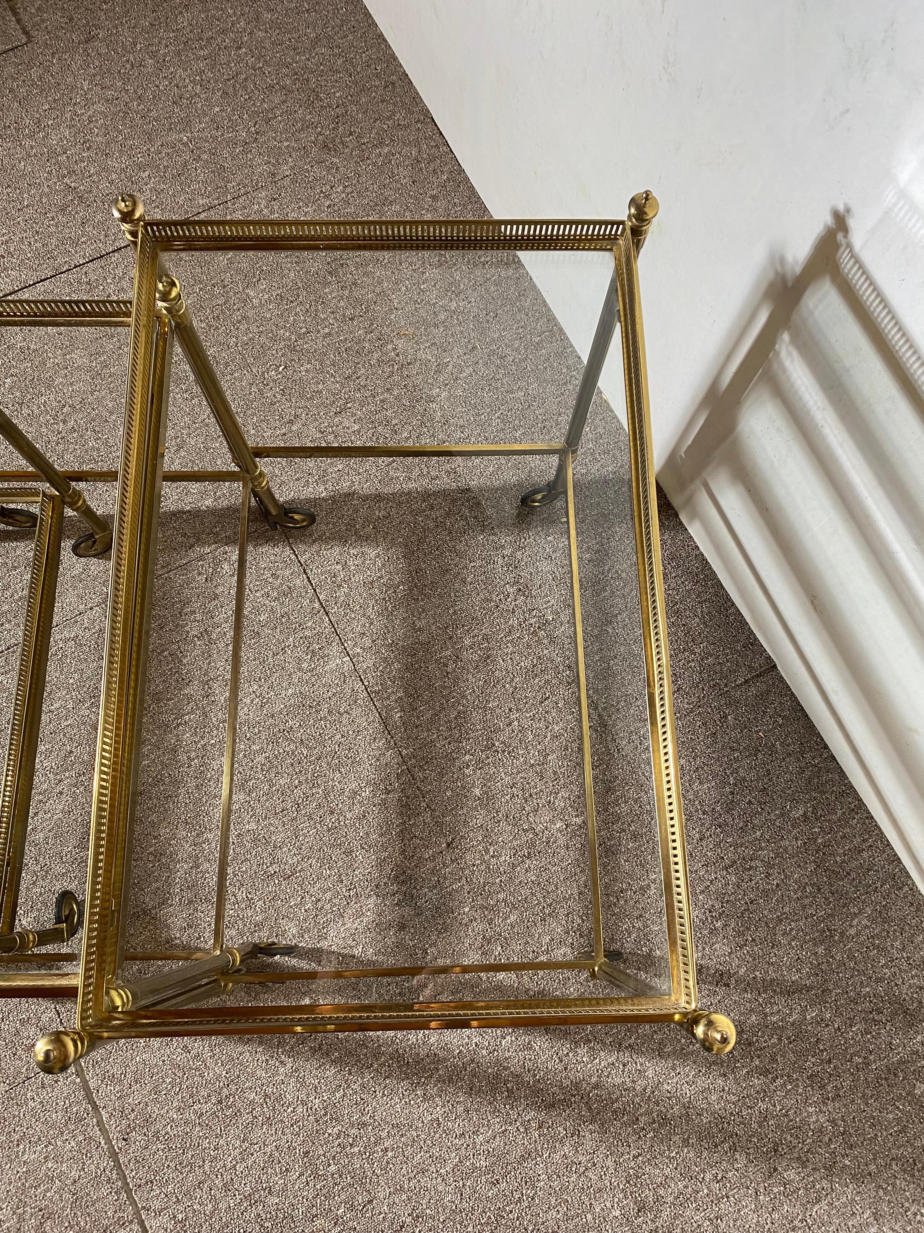 Metalwork Set of tables, Maison Jansen, Paris For Sale