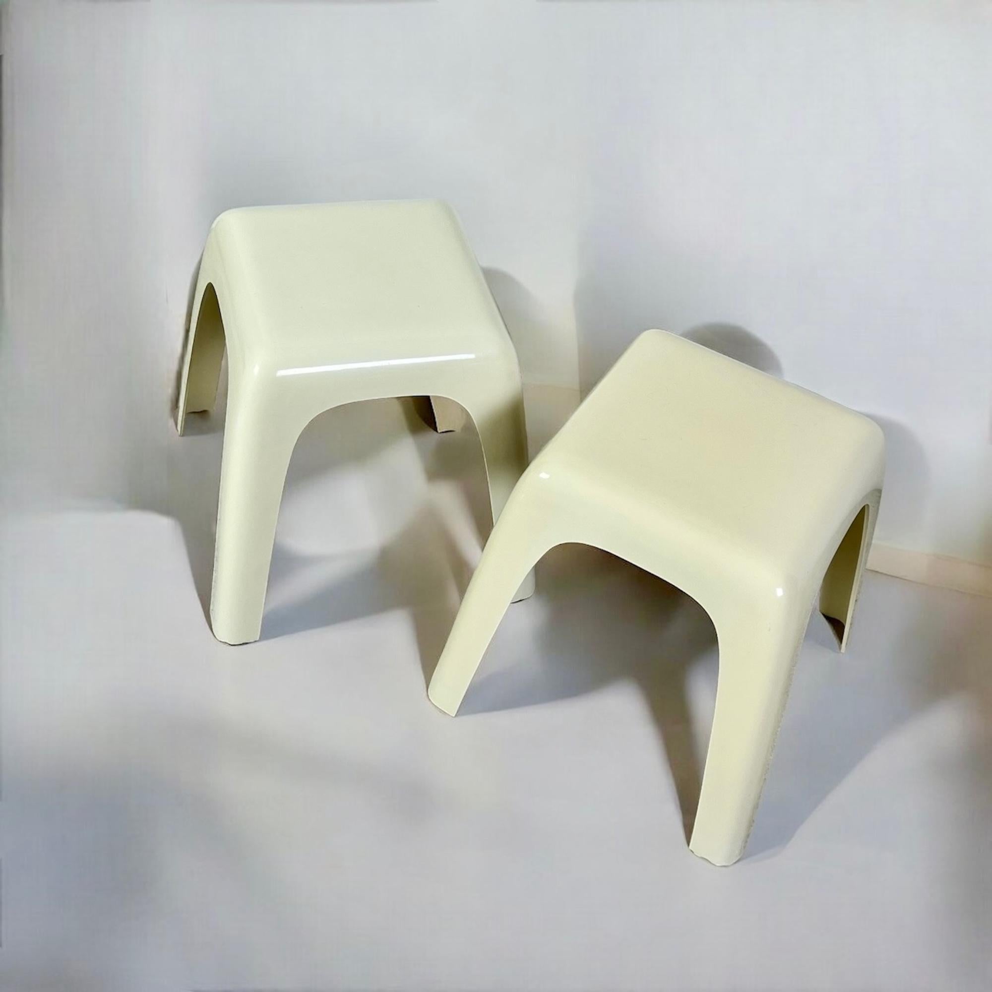 Industrial Set of tables / stools SMALL by Castiglioni Gaviraghi and Lanza for Valenti, 80s