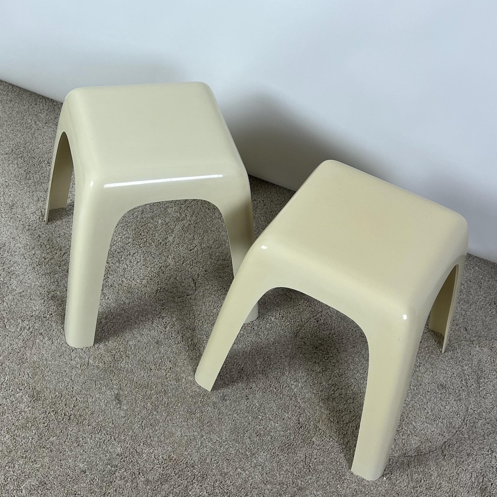 Set of tables / stools SMALL by Castiglioni Gaviraghi and Lanza for Valenti, 80s For Sale 2