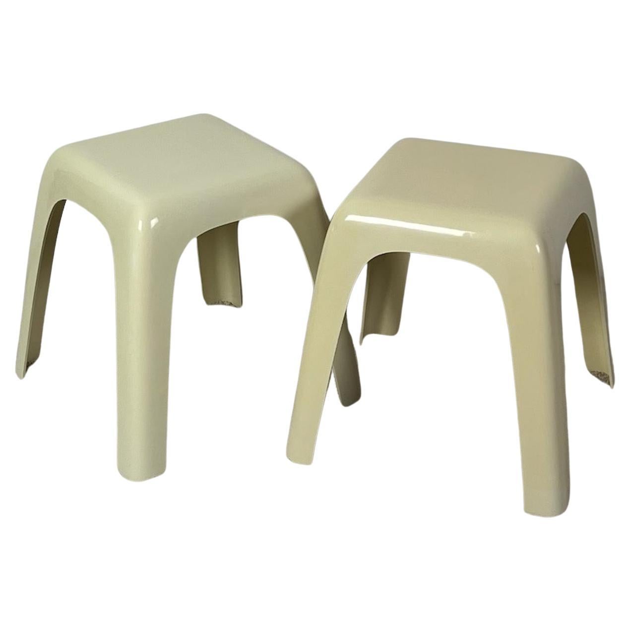 Set of tables / stools SMALL by Castiglioni Gaviraghi and Lanza for Valenti, 80s For Sale