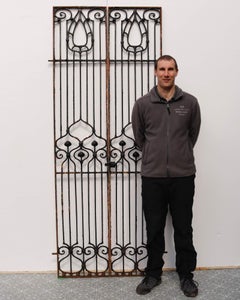 Set of Tall Art Nouveau Wrought Iron Gates