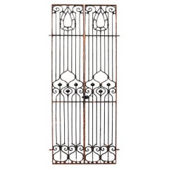 Used Set of Tall Art Nouveau Wrought Iron Gates