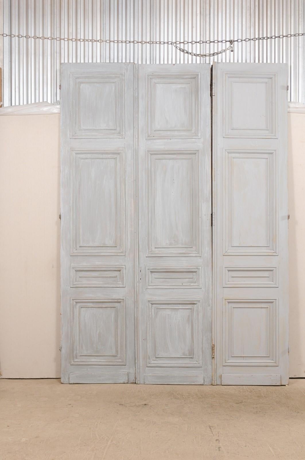 Set of Tall French 19th Century Carved Wood Doors 4