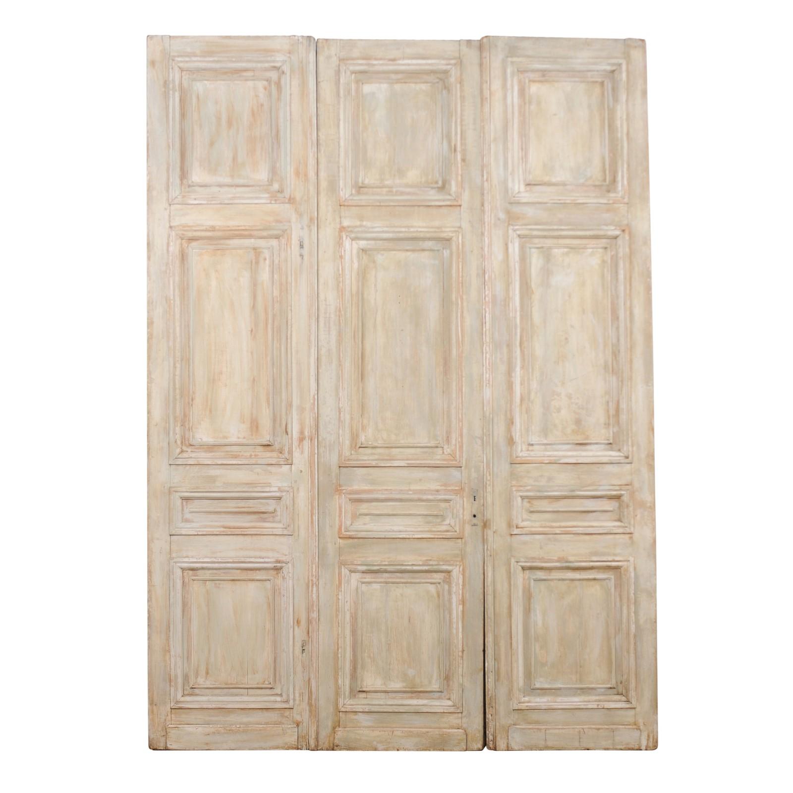 Set of Tall French 19th Century Carved Wood Doors