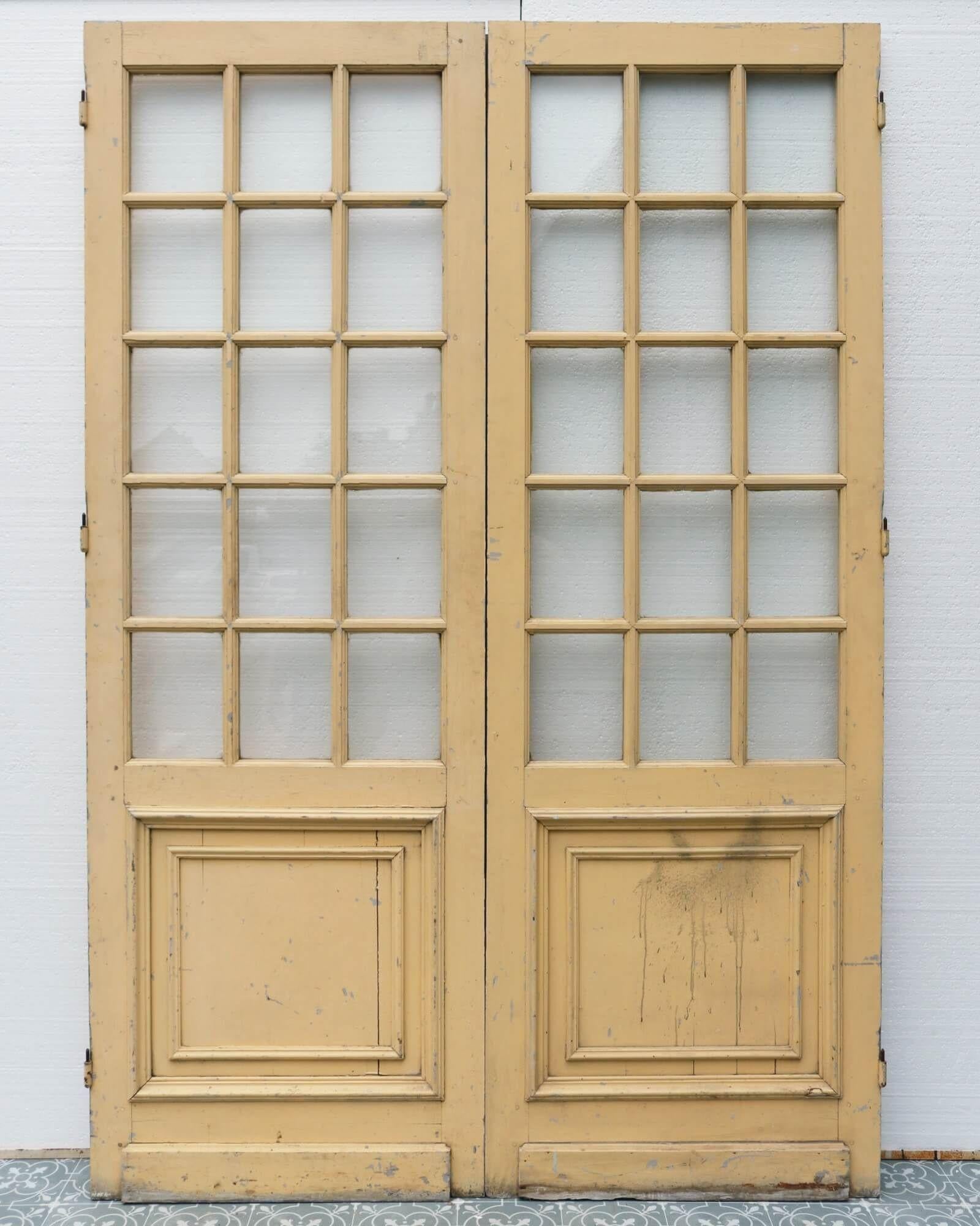 20th Century Set of Tall Glazed Reclaimed French Double Doors