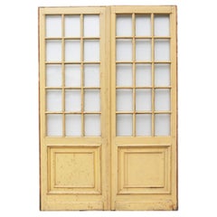 Set of Tall Glazed Reclaimed French Double Doors