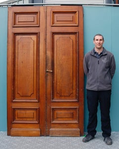 Set of Tall Louis Style French Oak Double Doors