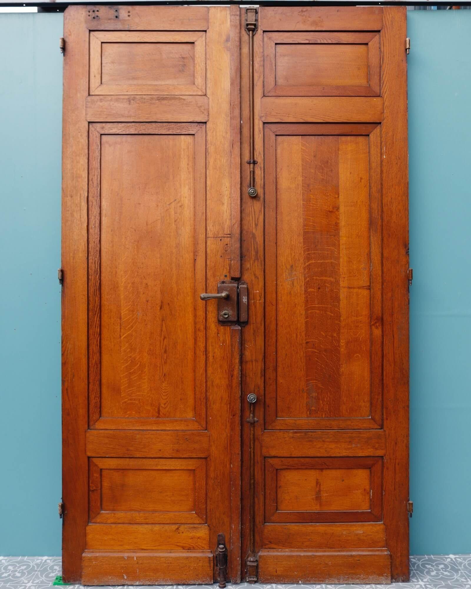 20th Century Set of Tall Louis Style French Oak Double Doors For Sale