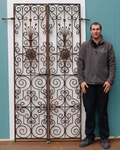 Set of Tall and Ornate Victorian Wrought Iron Garden Gates