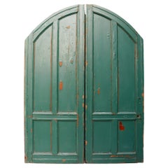 Antique Set of Tall Victorian Arched Double Doors