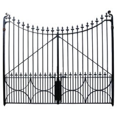 Antique Set of Tall Wrought Iron Driveway Gates 305 cm (10ft)