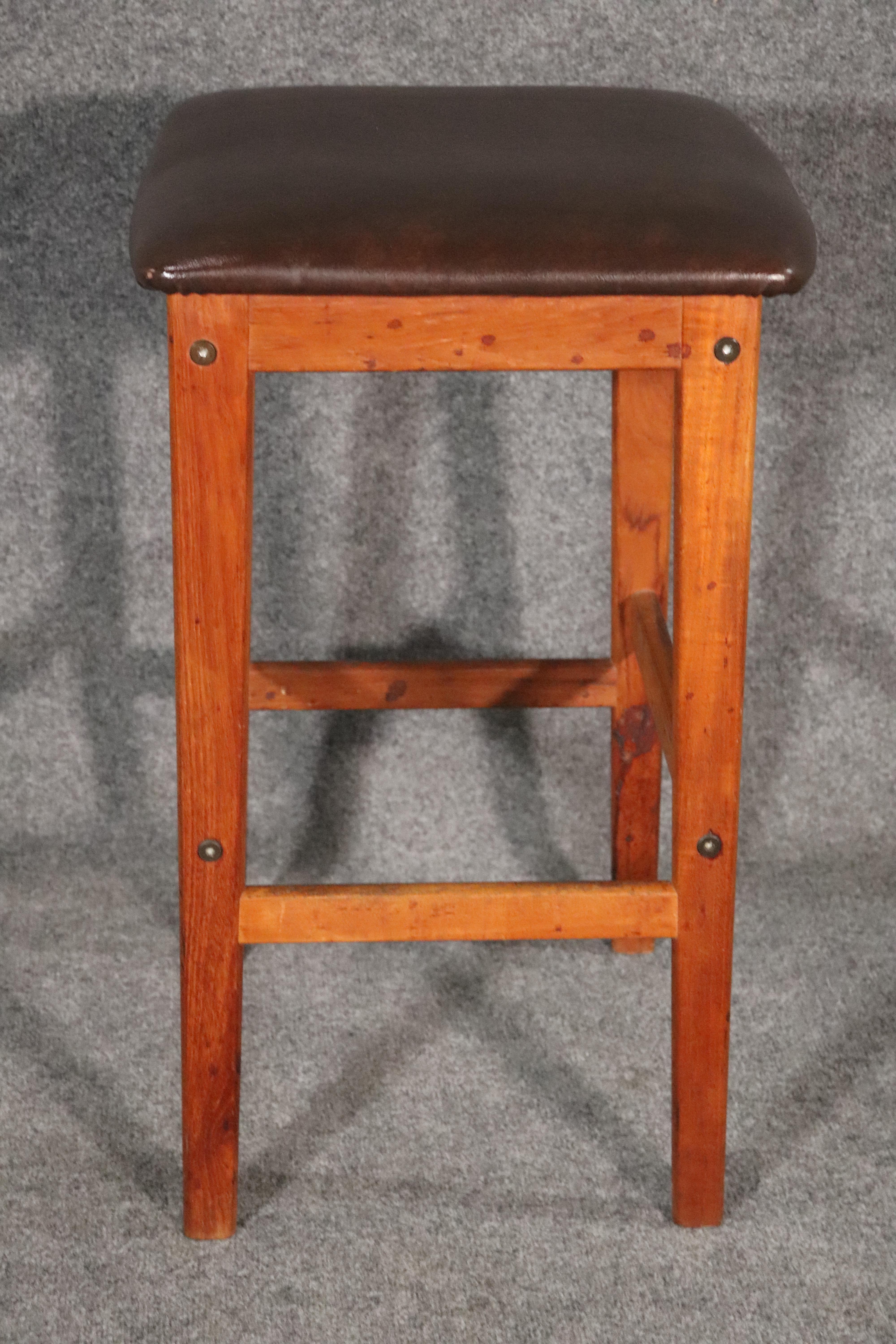 20th Century Set of Teak Counter Stools For Sale