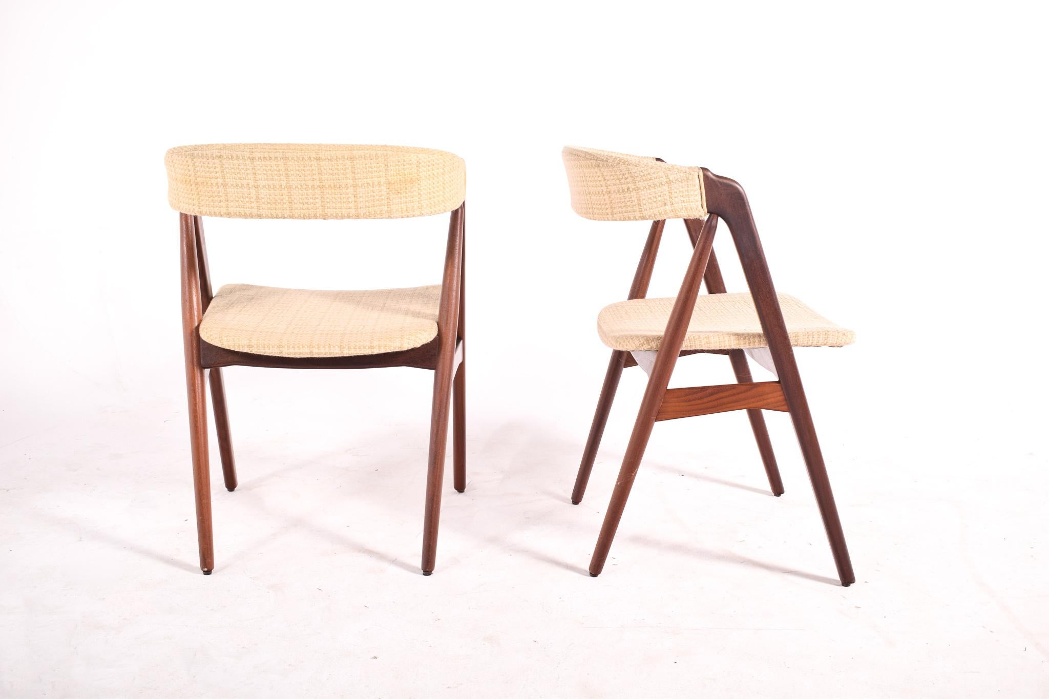 Danish Set of Teak Dining Chairs by Th. Harlev for Farstrup Møbler For Sale