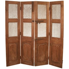 Set of Teak Wood and Iron Doors 