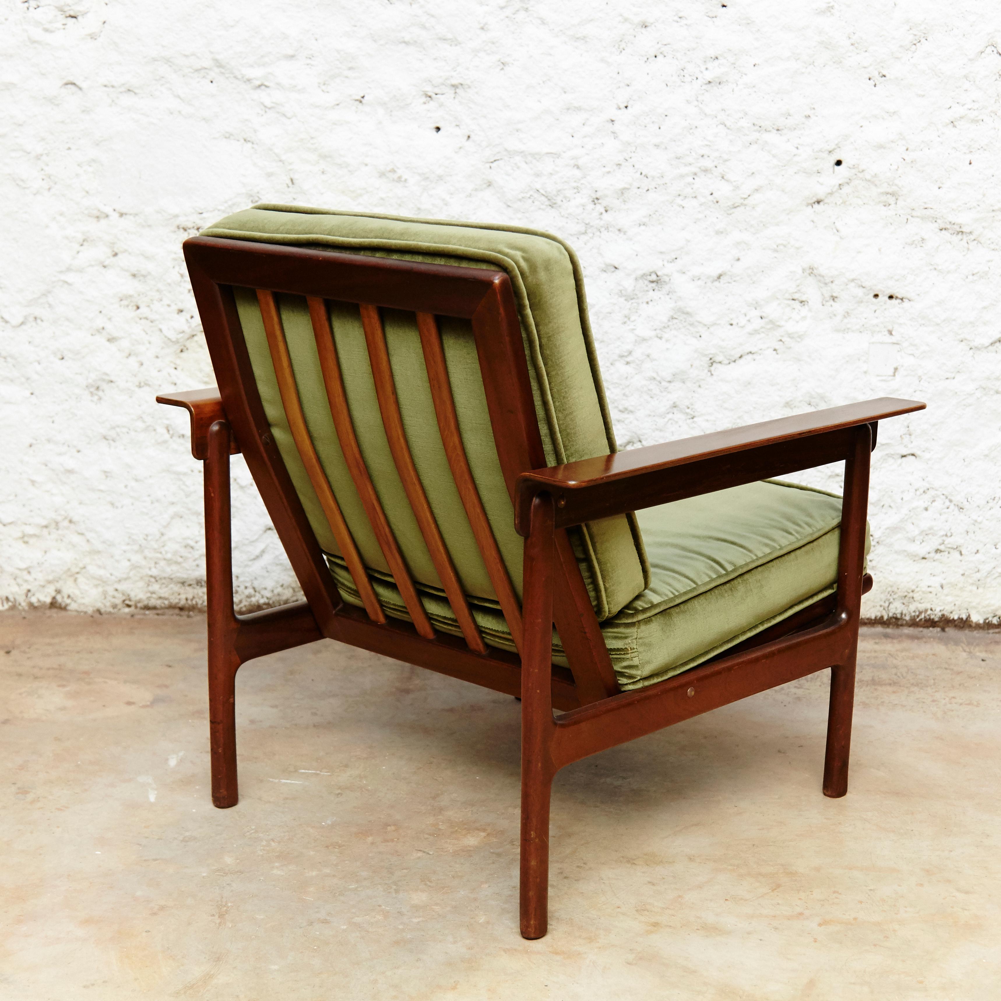Set of Teak Wood Two Easy Chairs, circa 1960 3