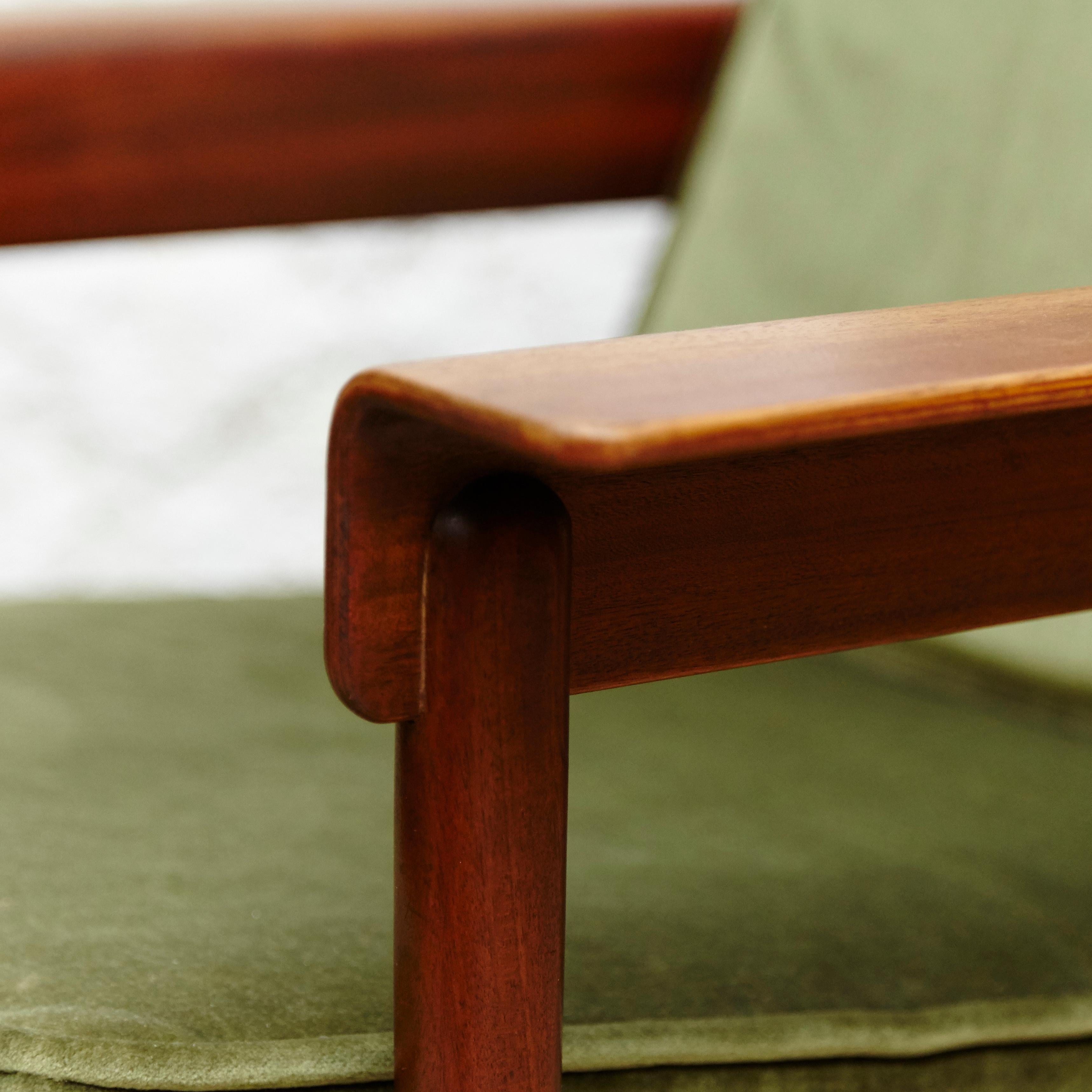 Set of Teak Wood Two Easy Chairs, circa 1960 5