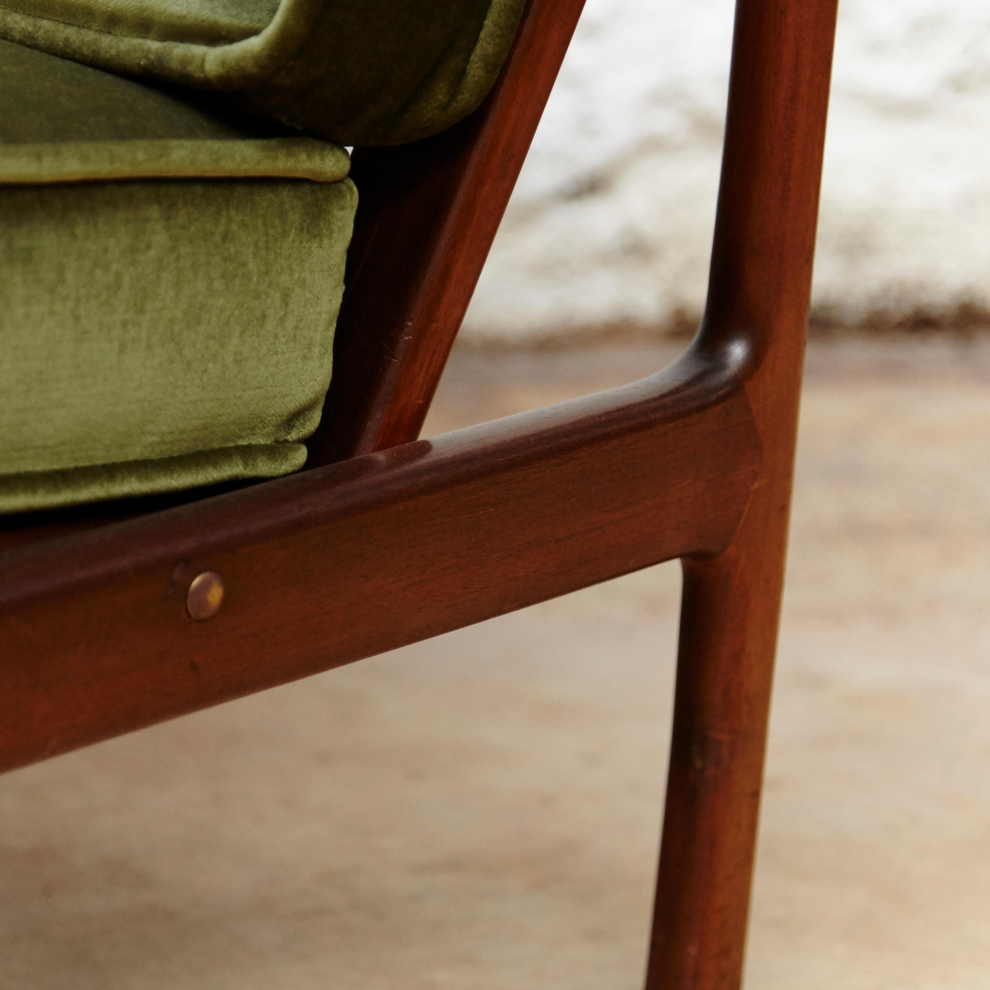 Set of Teak Wood Two Easy Chairs, circa 1960 7