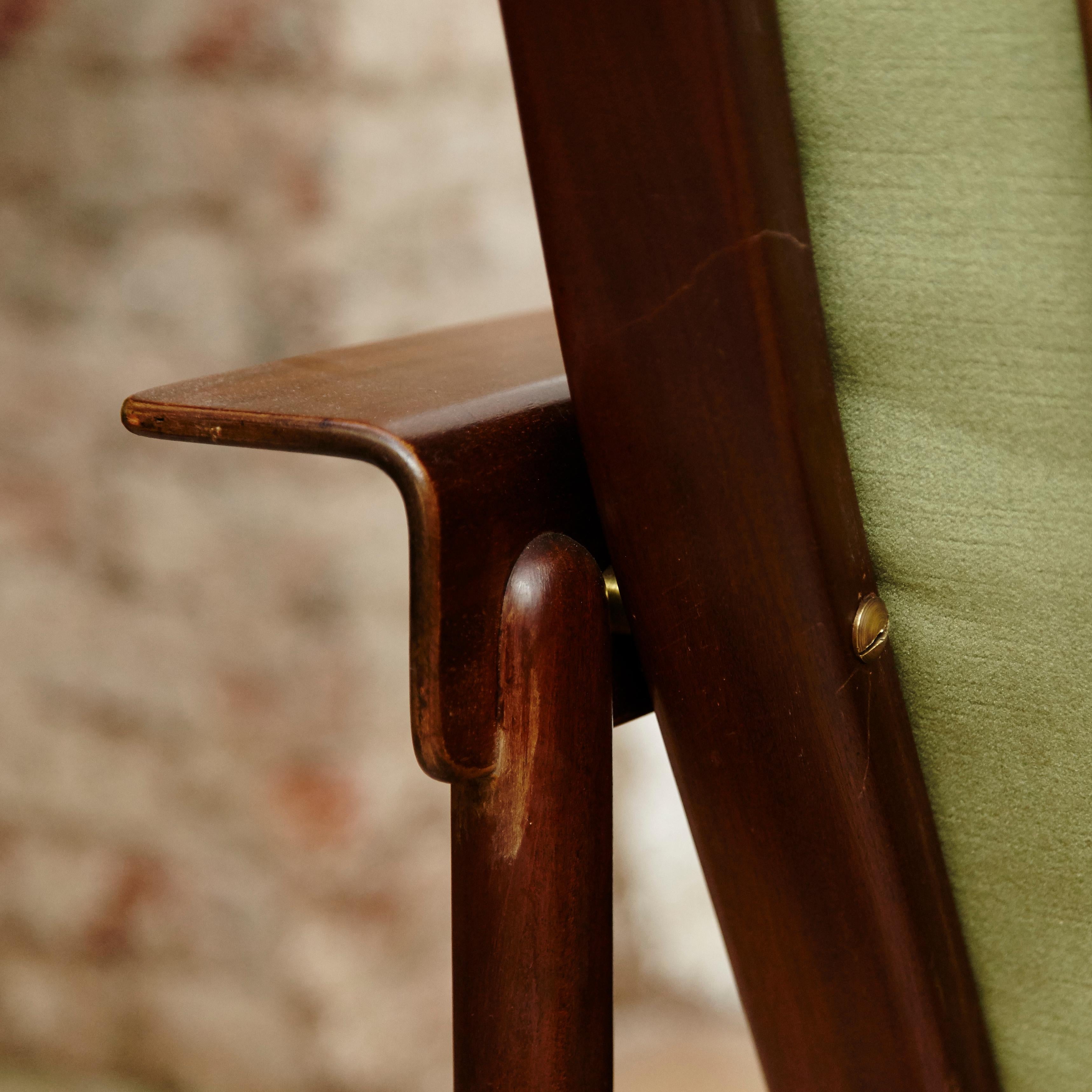 Set of Teak Wood Two Easy Chairs, circa 1960 8