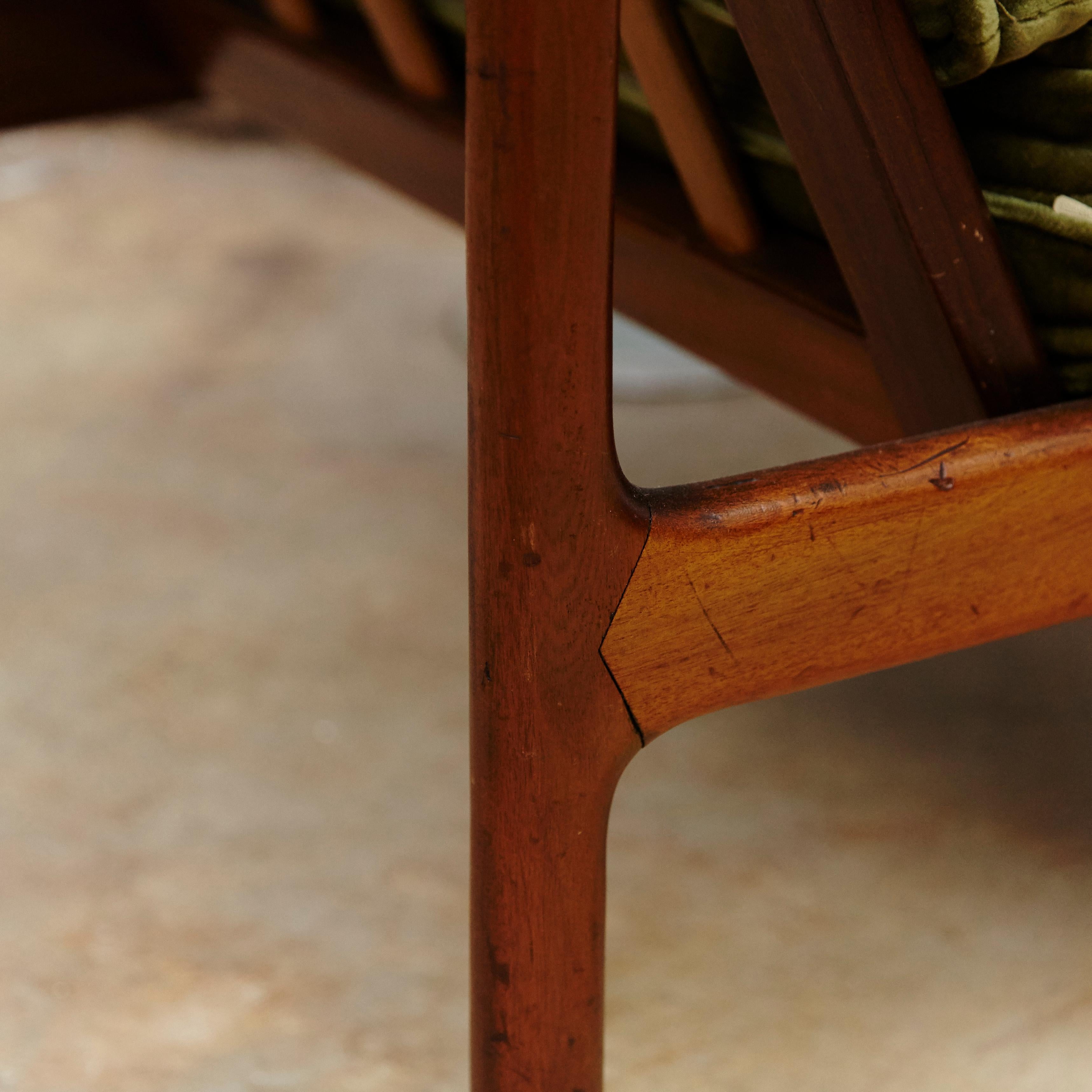 Set of Teak Wood Two Easy Chairs, circa 1960 In Good Condition In Barcelona, Barcelona