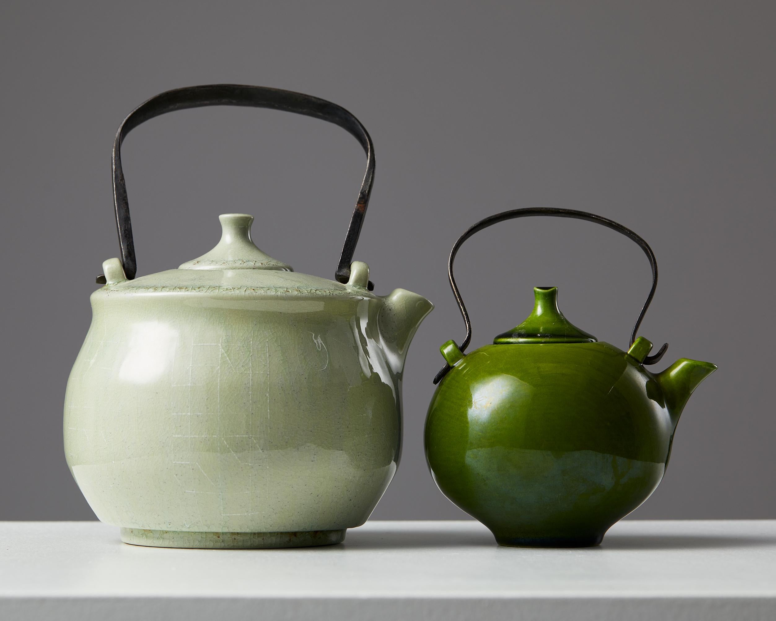 Swedish Set of Teapots by Carl Harry Stålhane for Rörstrand, Sweden, 1950's
