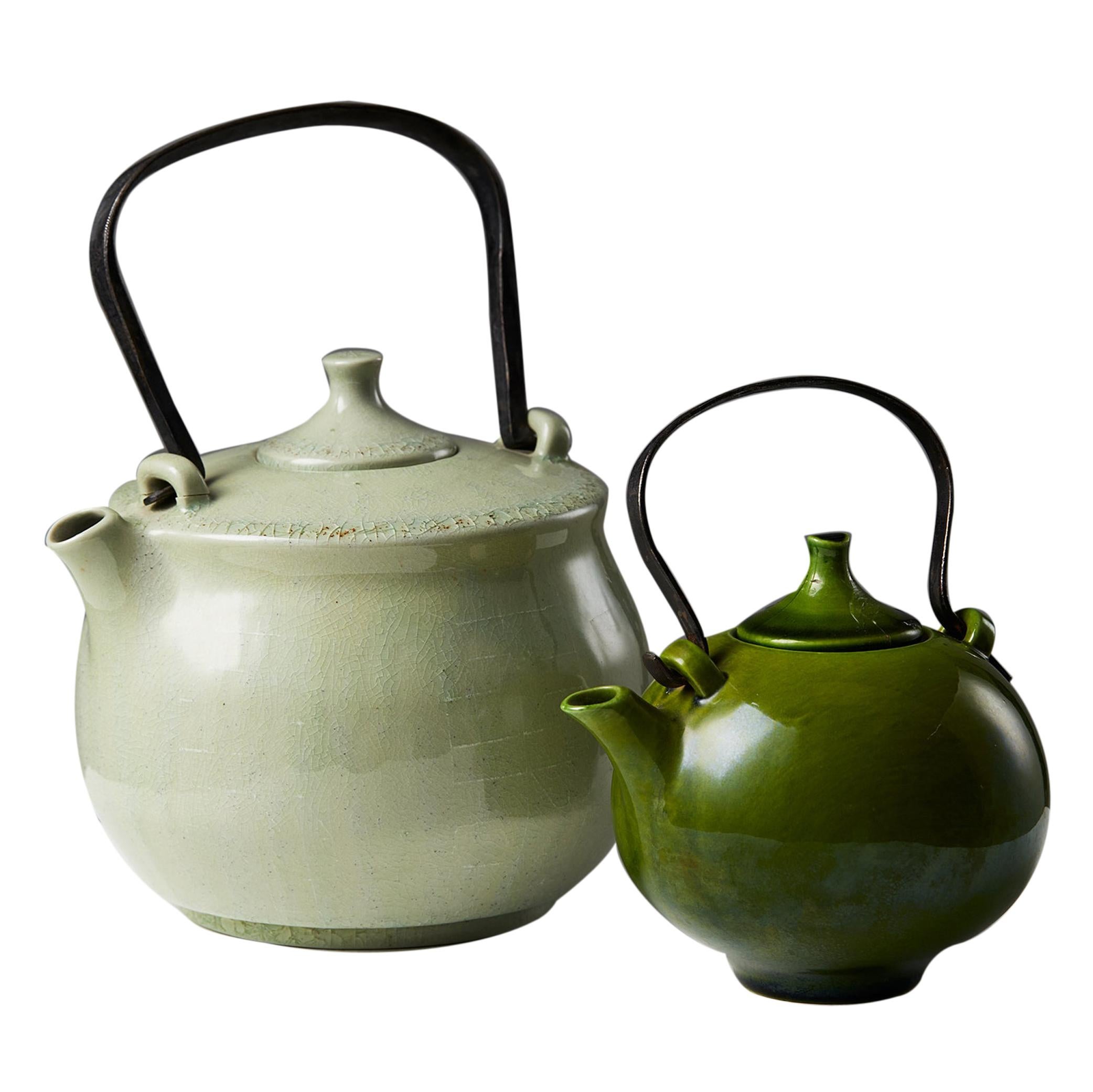 Set of Teapots by Carl Harry Stålhane for Rörstrand, Sweden, 1950's