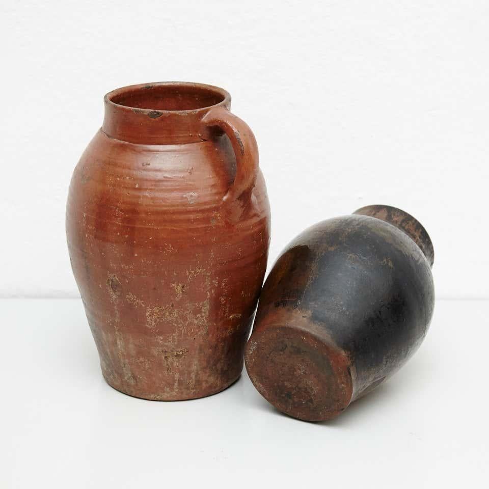 Set di lacrime del 20° secolo dipinte a mano in ceramica tradizionale rustica e popolare in vendita 6