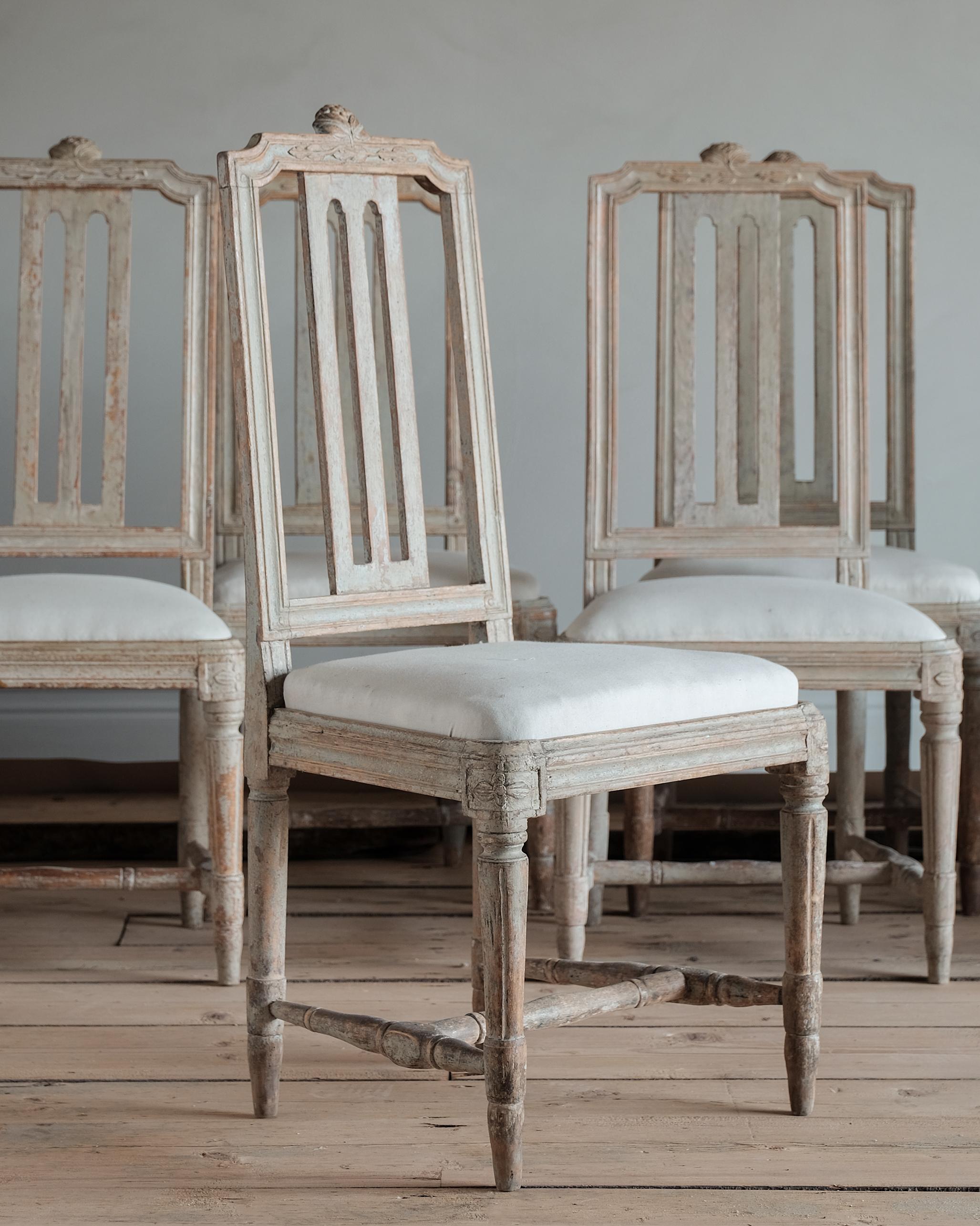 18th Century and Earlier Set of Ten 18th Century Gustavian Dinning Room Chairs