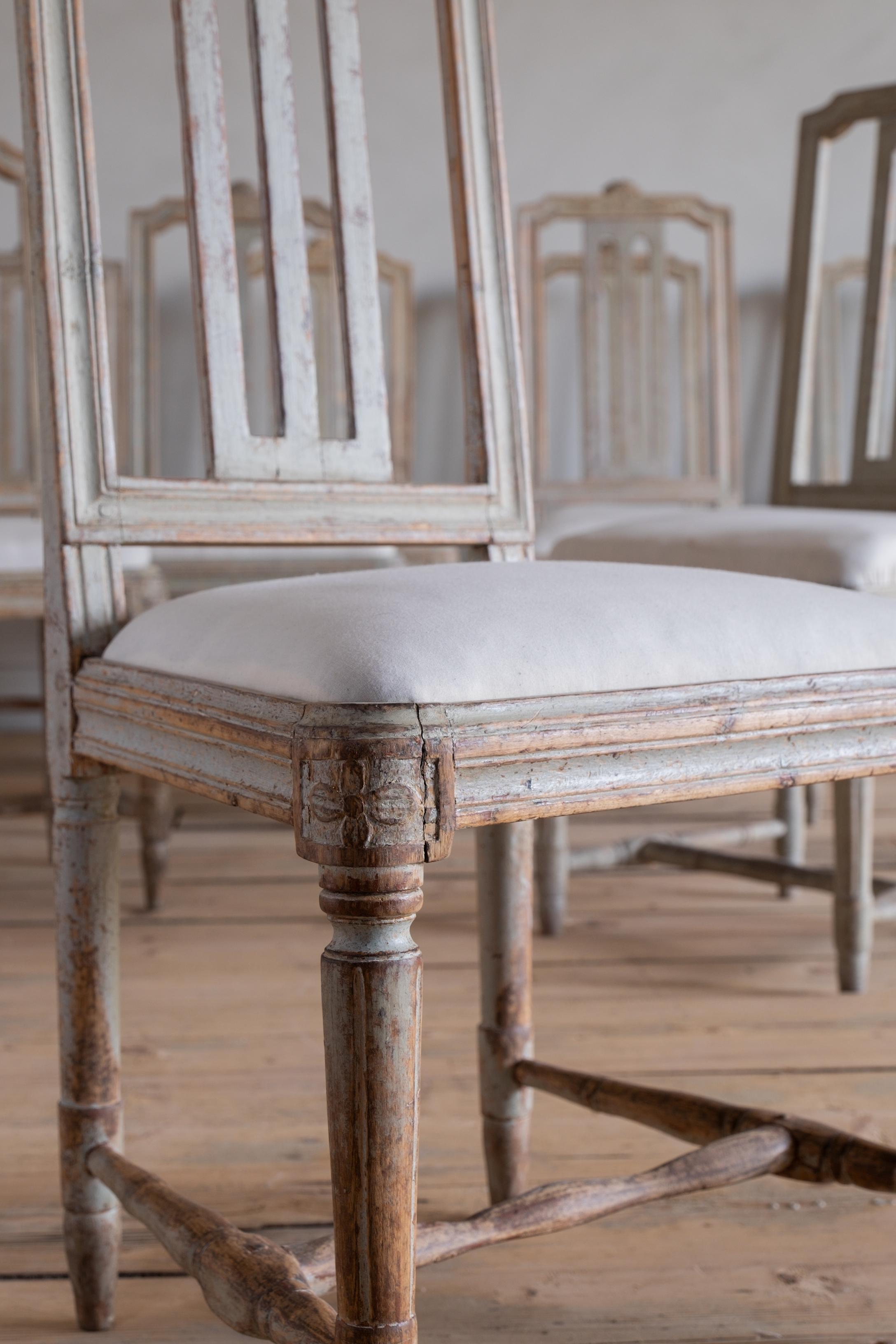 Set of Ten 18th Century Gustavian Dinning Room Chairs 1